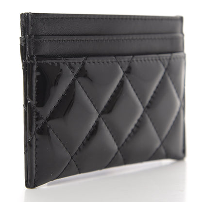 Chanel Patent Calfskin Quilted Card Holder Black 3 of 12