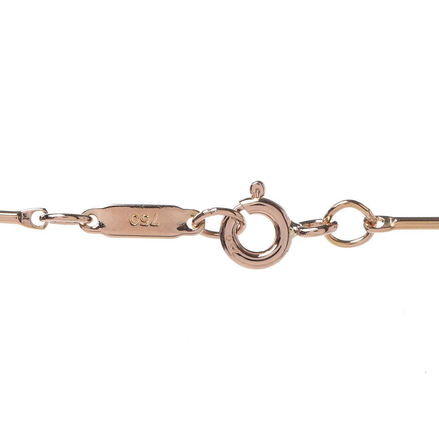 18K Rose Gold Emblem Lock Pendant Necklace