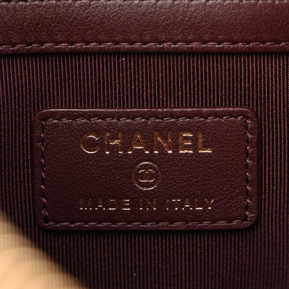 Chanel Shiny Crumpled Calfskin Large Chanel 19 Pouch Burgundy 6 of 9