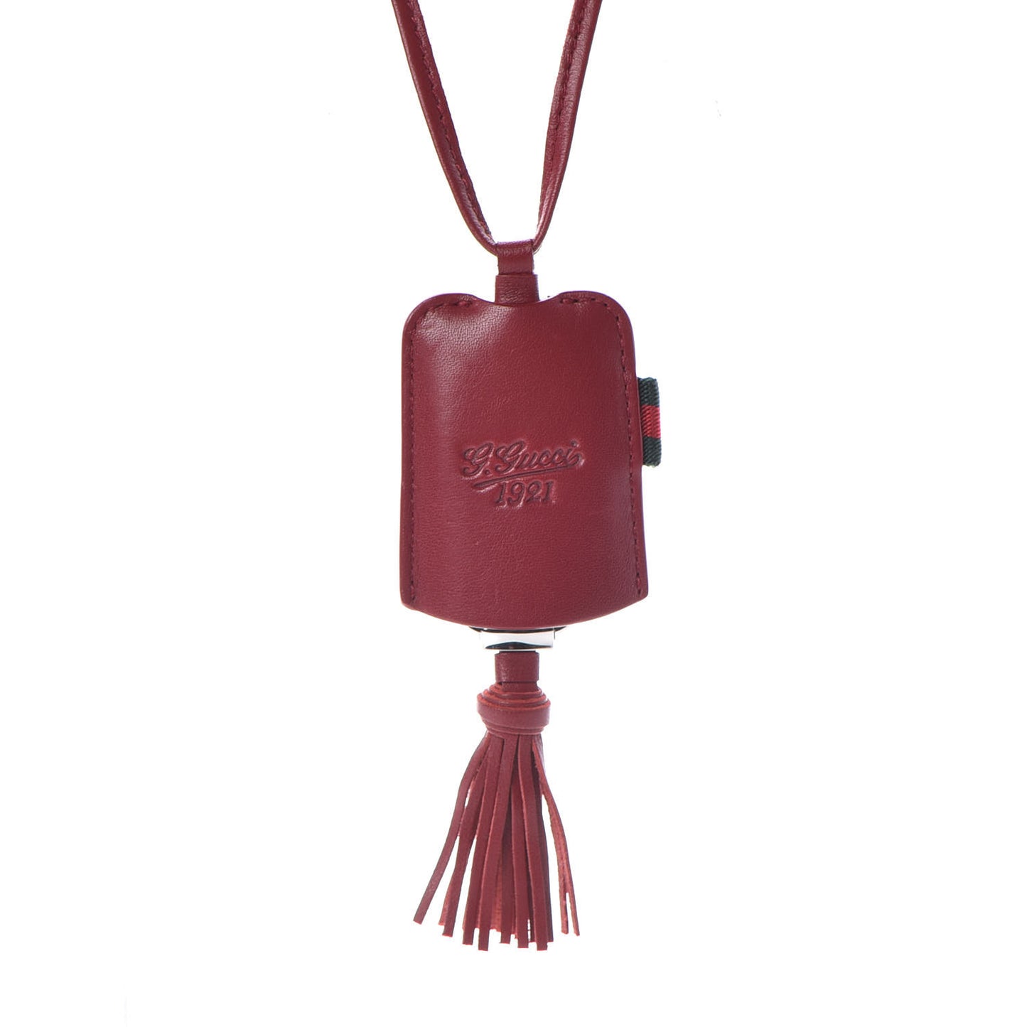 Stainless Steel Calfskin 1921 Pendant Quartz Watch Red