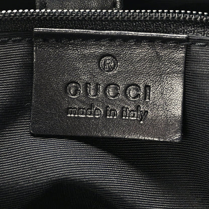 Gucci Denim Monogram Small Jackie O Hobo Black 6 of 9