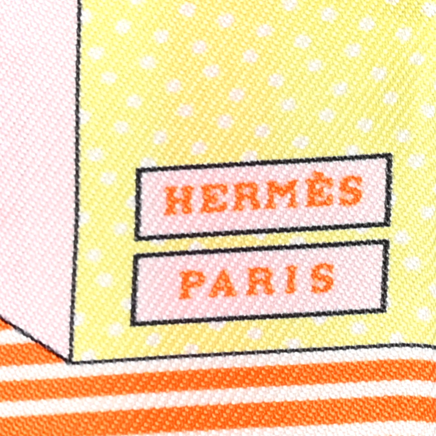Hermes Silk Twilly Grand Theatre Nouveau Abricot Orange Jaune 4 of 5