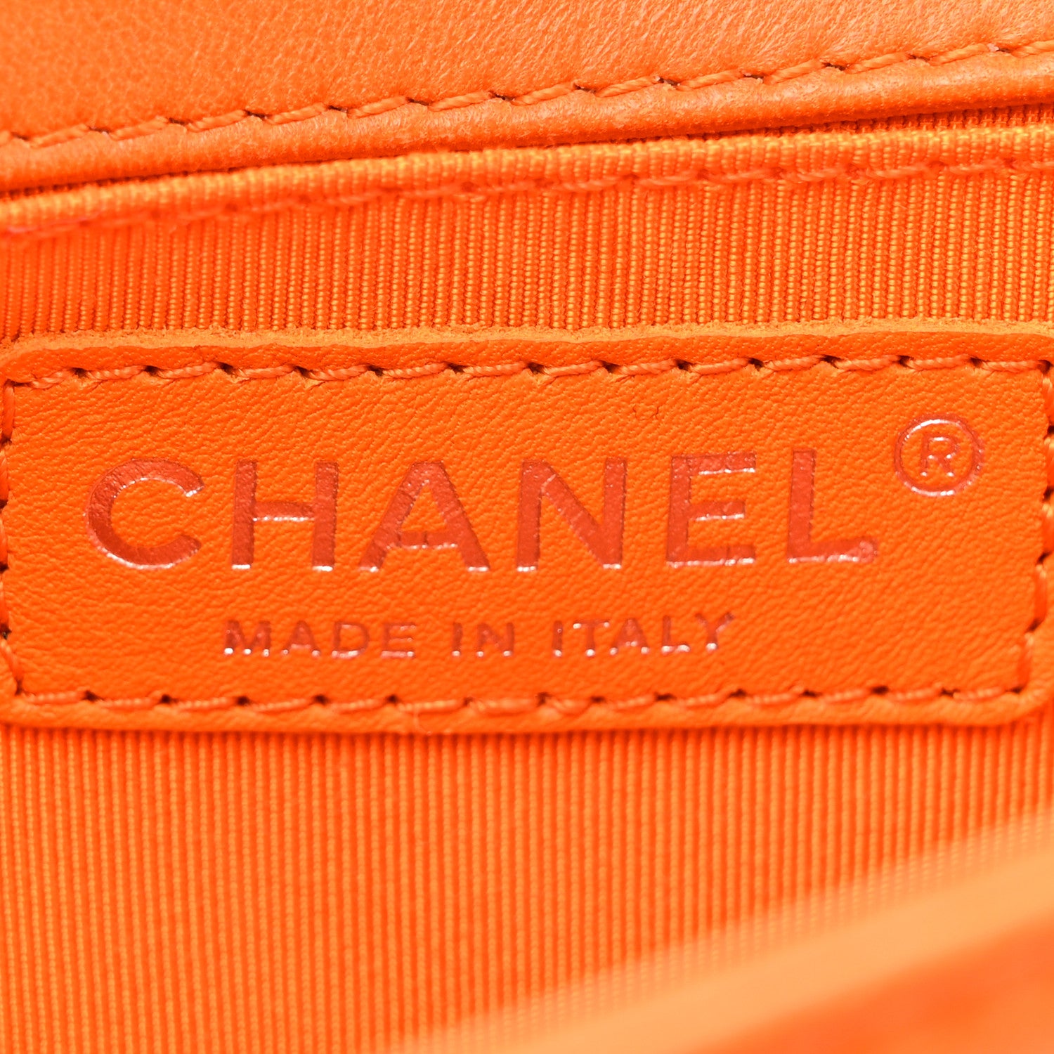 Chanel Lambskin Quilted Small Boy Flap Orange 6 of 16