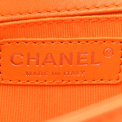 Chanel Lambskin Quilted Small Boy Flap Orange 6 of 16