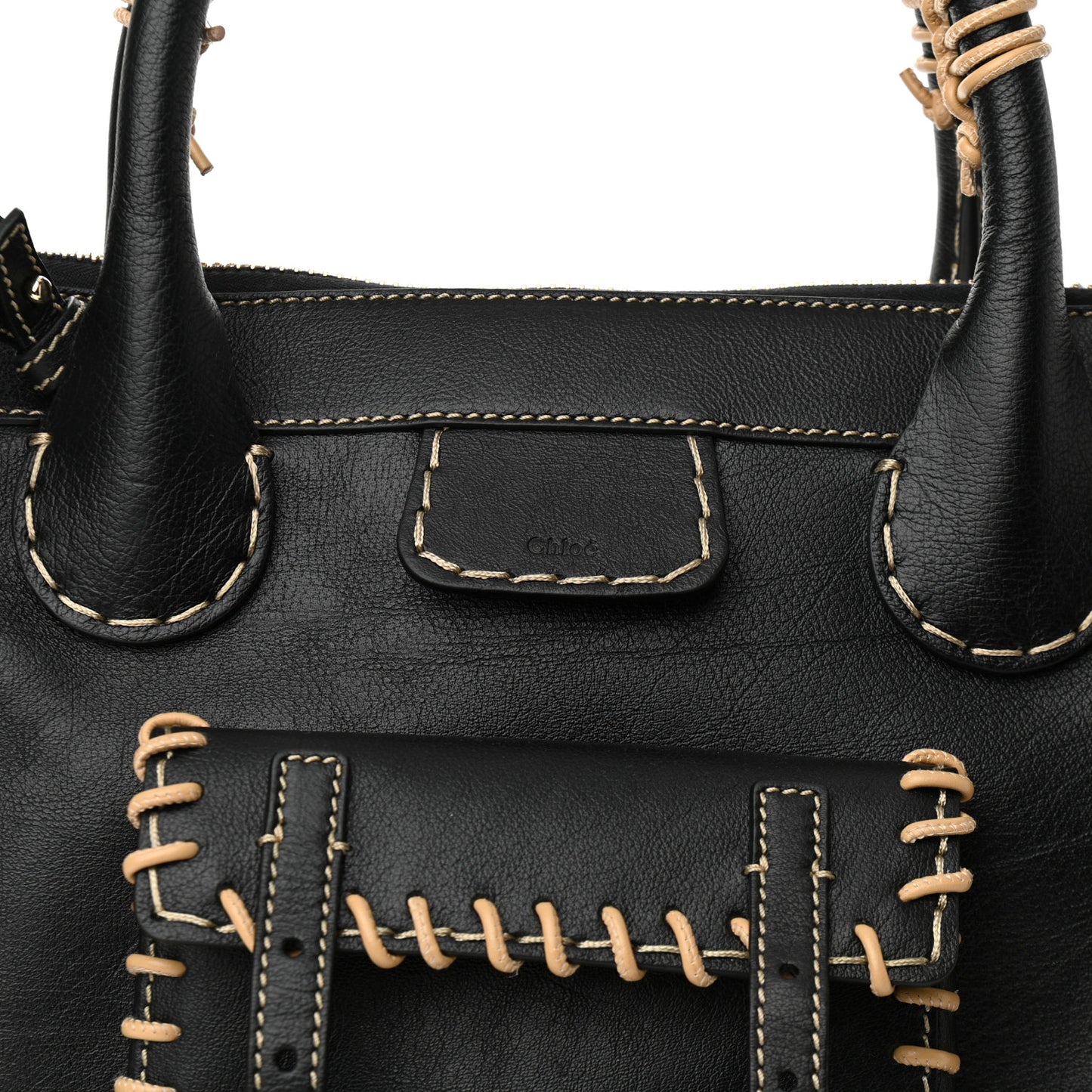 Calfskin Braided Medium Edith Black