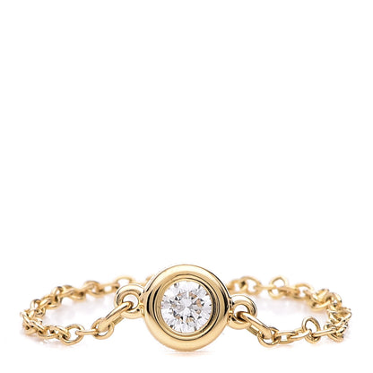 Tiffany 18K Yellow Gold Diamond .07ct Elsa Peretti Diamonds by the Yard Ring 50 5.5 1 of 6