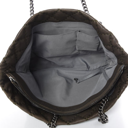 Chanel Calfskin Ultimate Stitch Shopping Tote Khaki 5 of 10