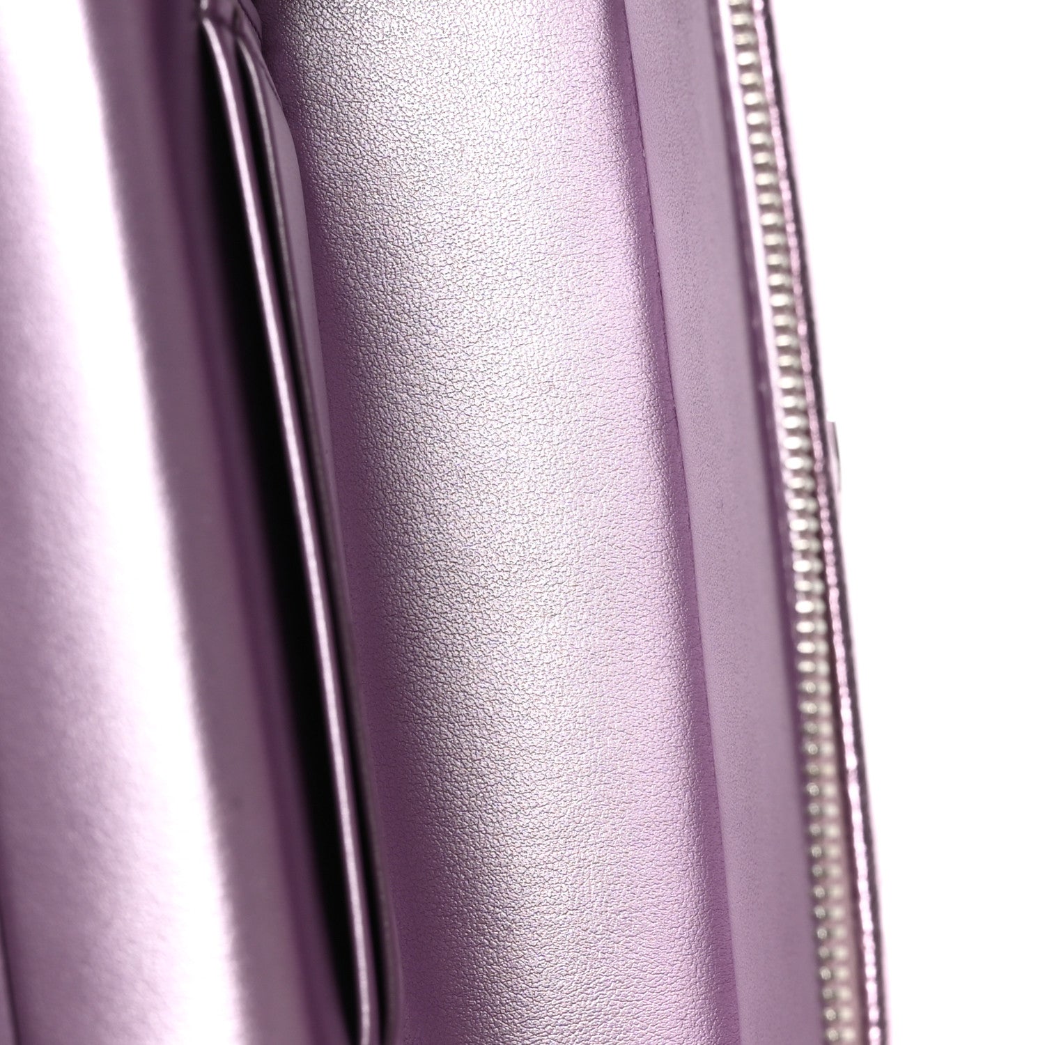 Chanel Metallic Calfskin Quilted Slim Vanity With Chain Pink 5 of 11