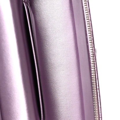 Chanel Metallic Calfskin Quilted Slim Vanity With Chain Pink 5 of 11