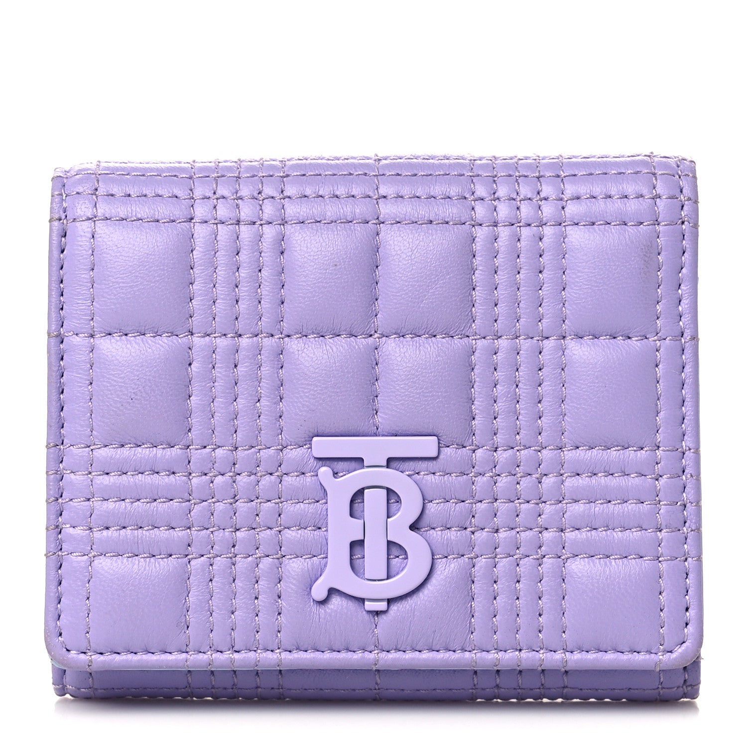 Burberry Lambskin Quilted Small Lola Folding Wallet Soft Violet 1 of 7