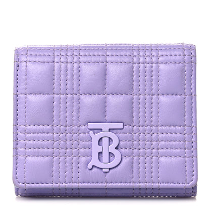 Burberry Lambskin Quilted Small Lola Folding Wallet Soft Violet 1 of 7