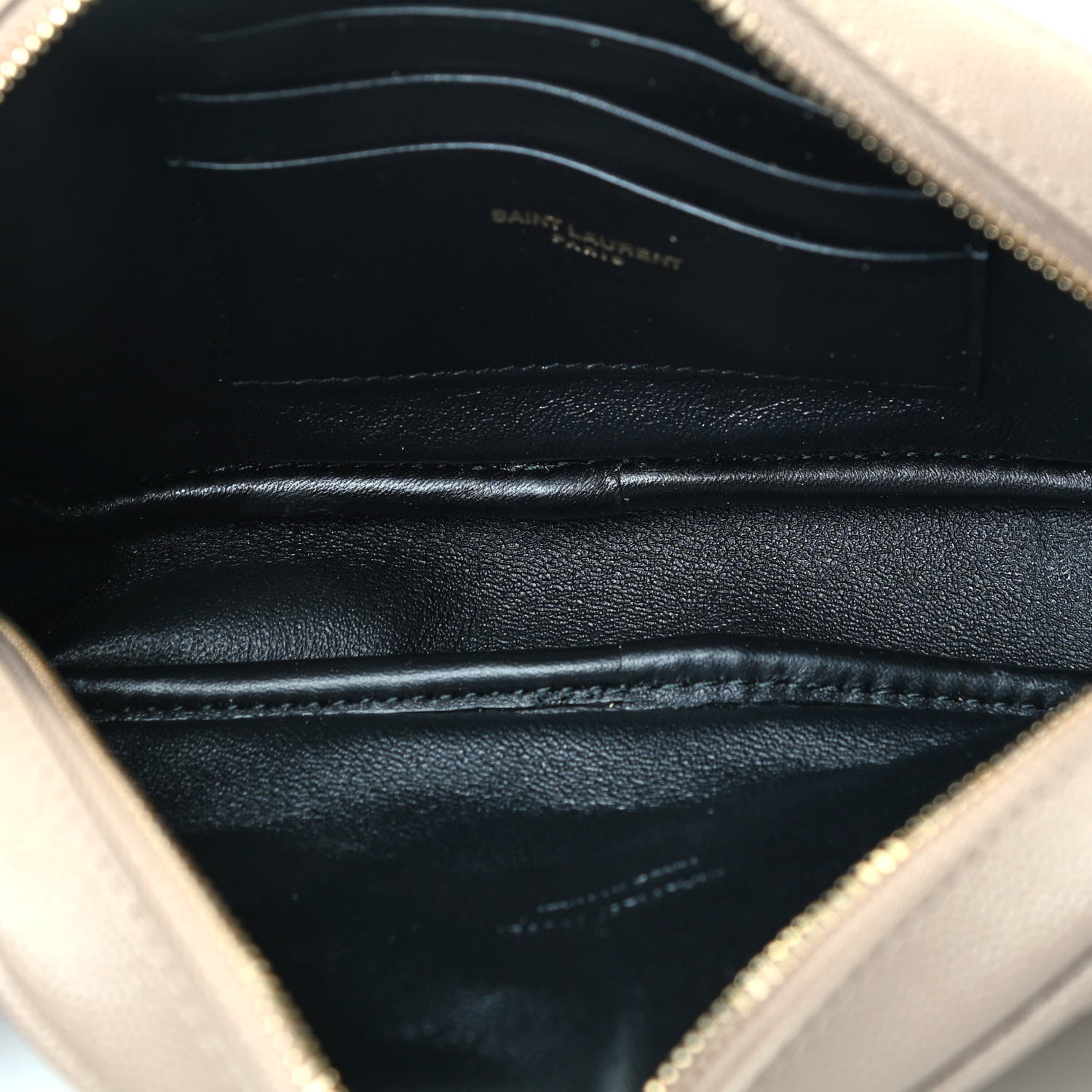 Saint Laurent Grain De Poudre Matelasse Monogram Mini Lou Camera Bag Dark Beige 6 of 10