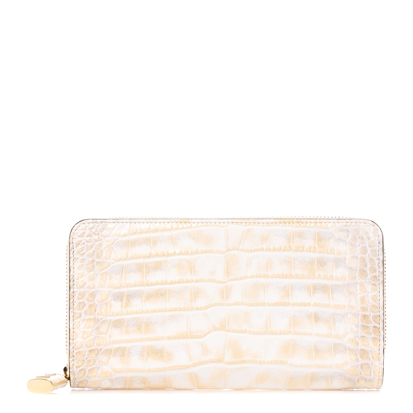 Crocodile Zippy Wallet Pearl