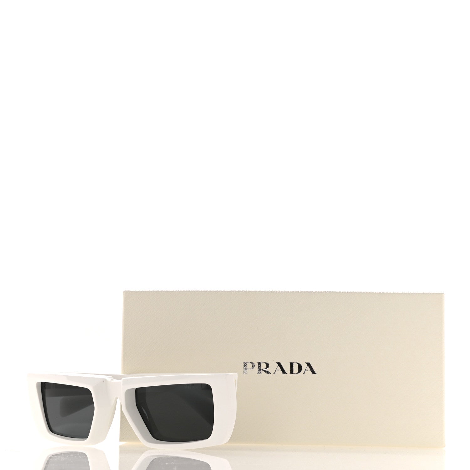 Prada Runway Sunglasses SPR 24Y White Slate Gray 8 of 8