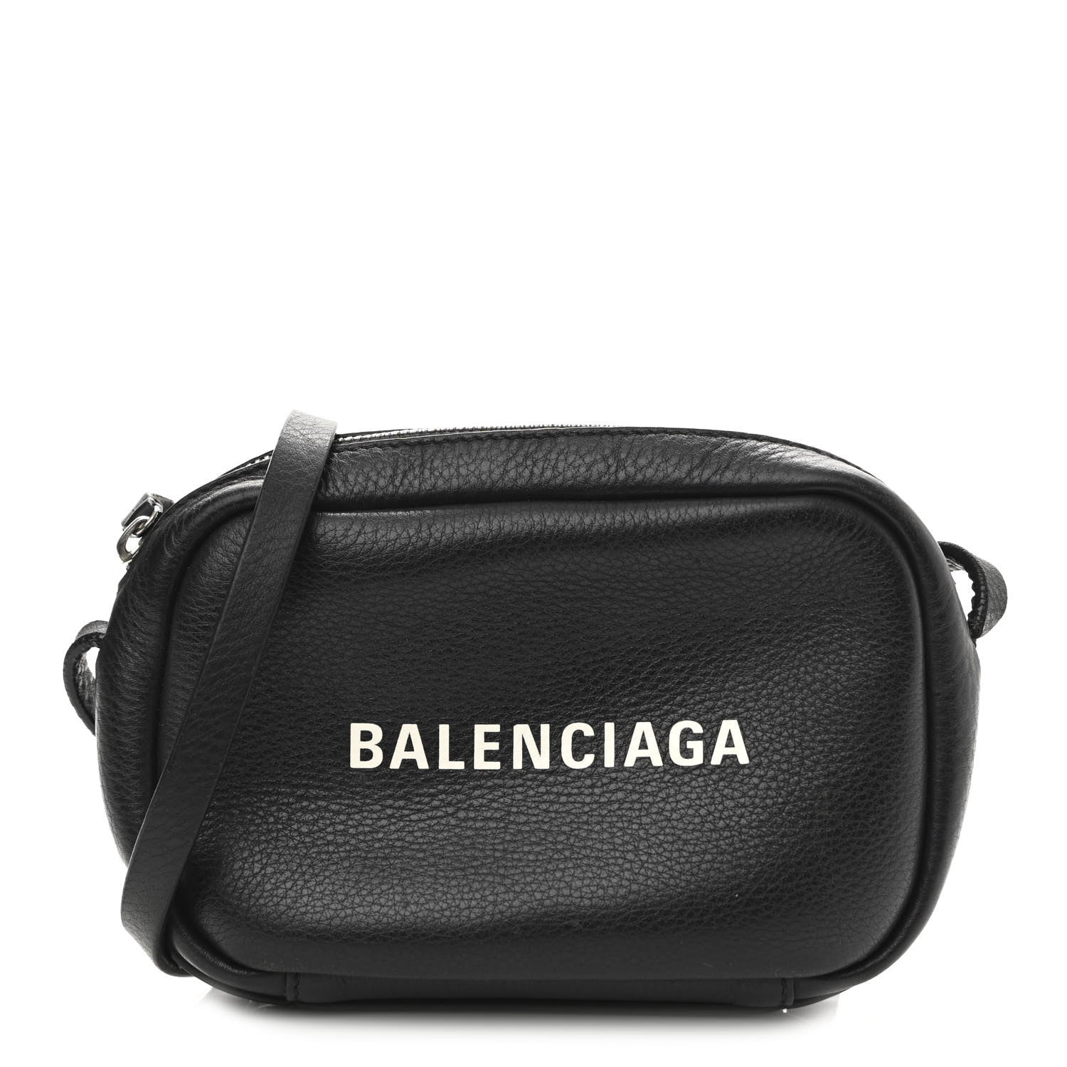 Balenciaga Calfskin Logo XS Everyday Camera Bag Black 1 of 12