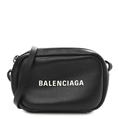Balenciaga Calfskin Logo XS Everyday Camera Bag Black 1 of 12