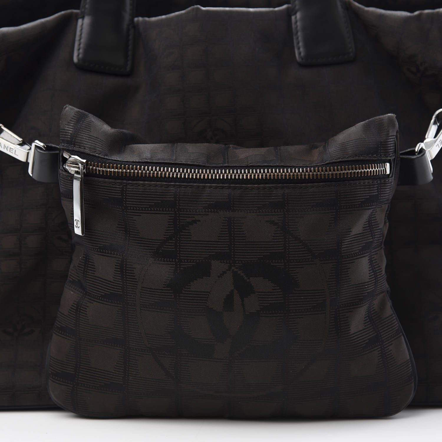 Chanel Nylon Travel Convertible Tote Black 9 of 10