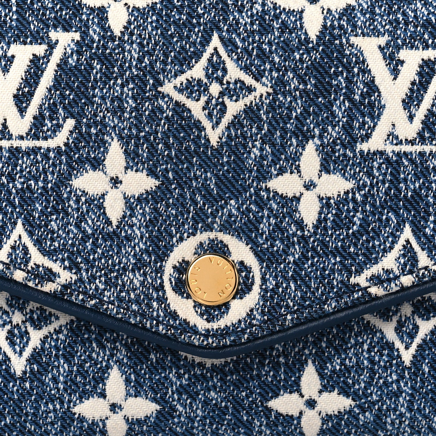 Louis Vuitton Monogram Jacquard Denim Sarah Wallet Bleu 7 of 10