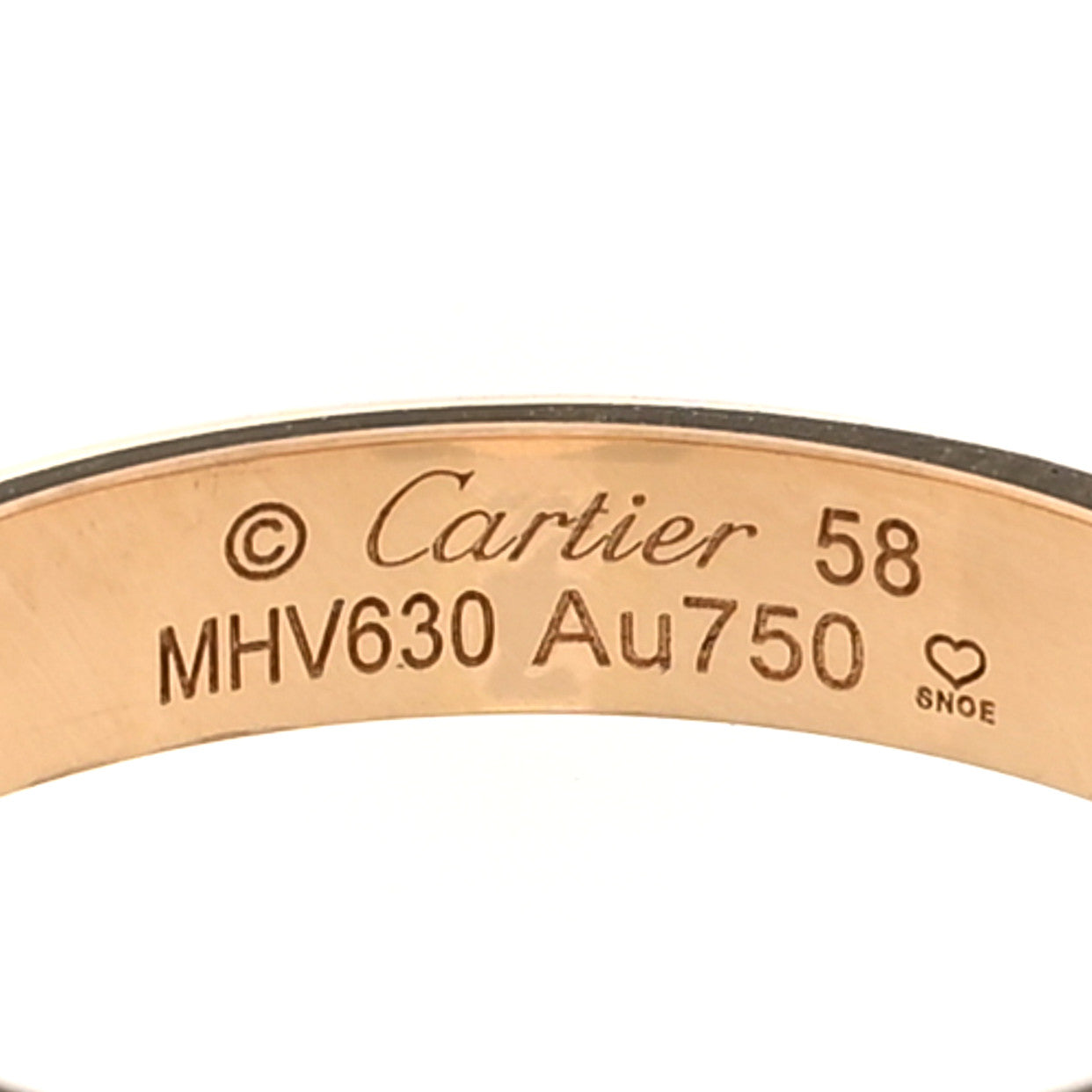18K Yellow Gold 3.5mm LOVE Wedding Band Ring 58 8.5