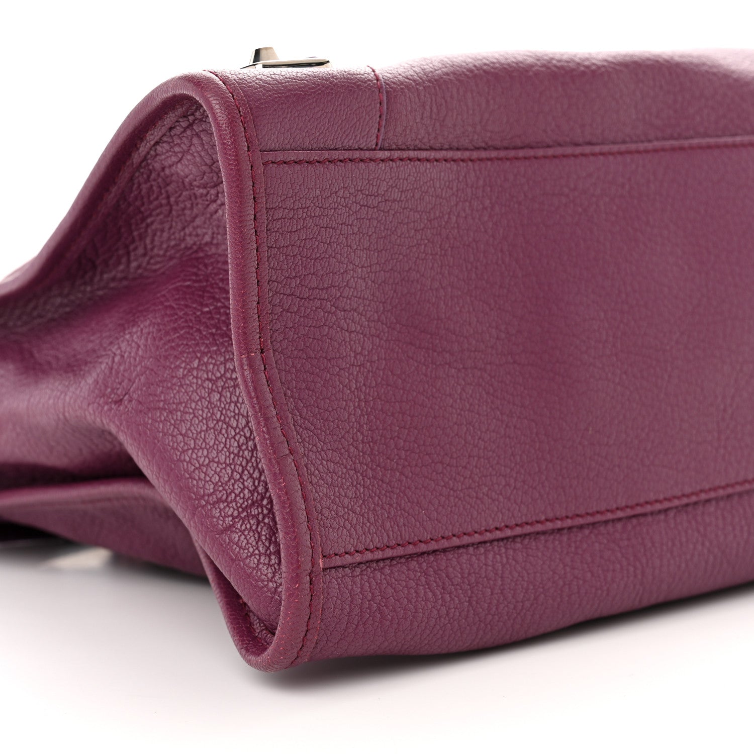 Balenciaga Chevre Silver Metallic Edge Hardware City Violet Prune 10 of 12