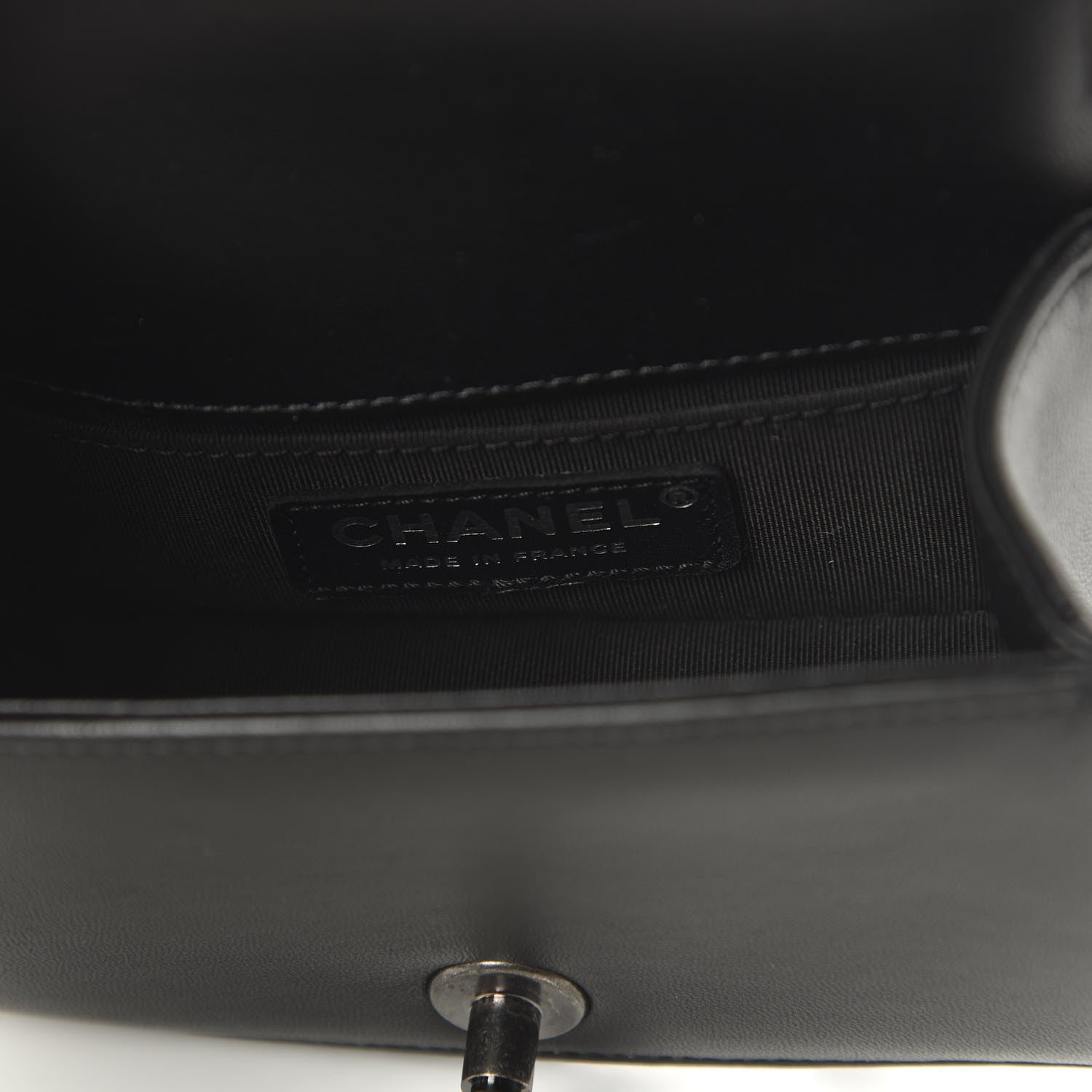 Chanel Lambskin Tweed Mini Boy Flap Black 8 of 14
