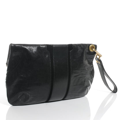 Jimmy Choo Leather Mave Foldover Clutch Black 3 of 7