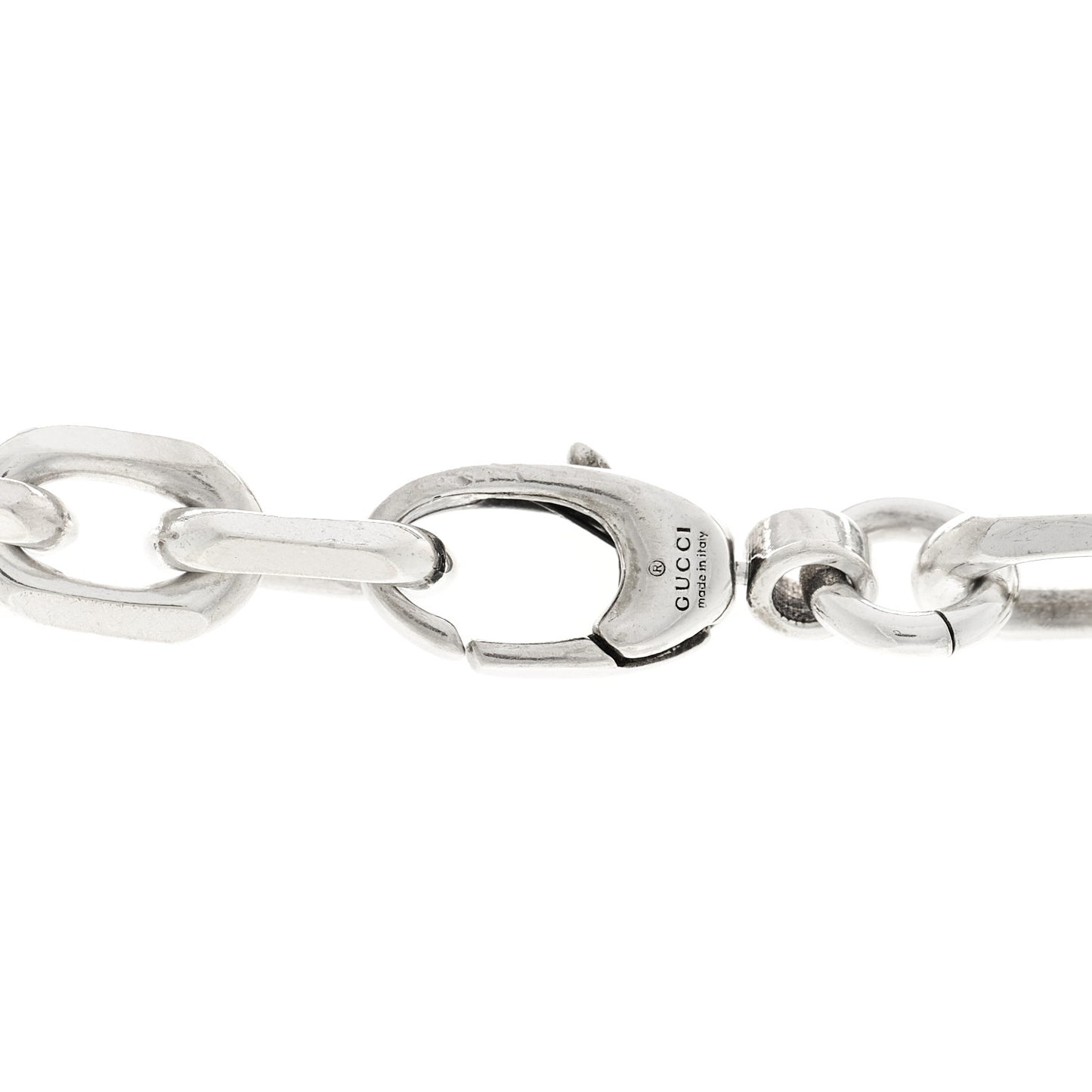 Sterling Silver Interlocking GG Chain Necklace