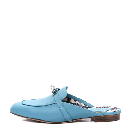 Hermes Calfskin Oz Mules 38.5 Ciel 1 of 7