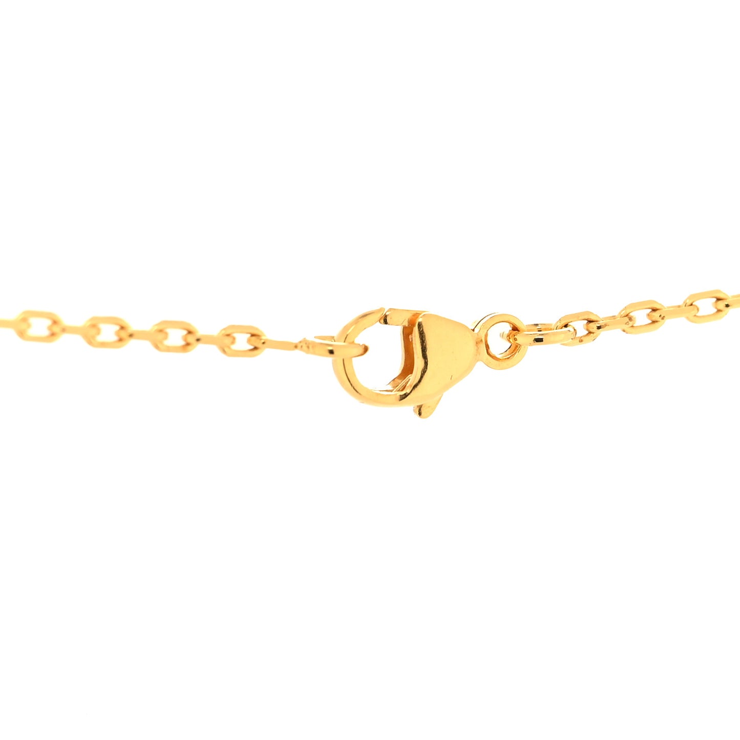 Lacquered Gold Mini Pop H Pendant Necklace White