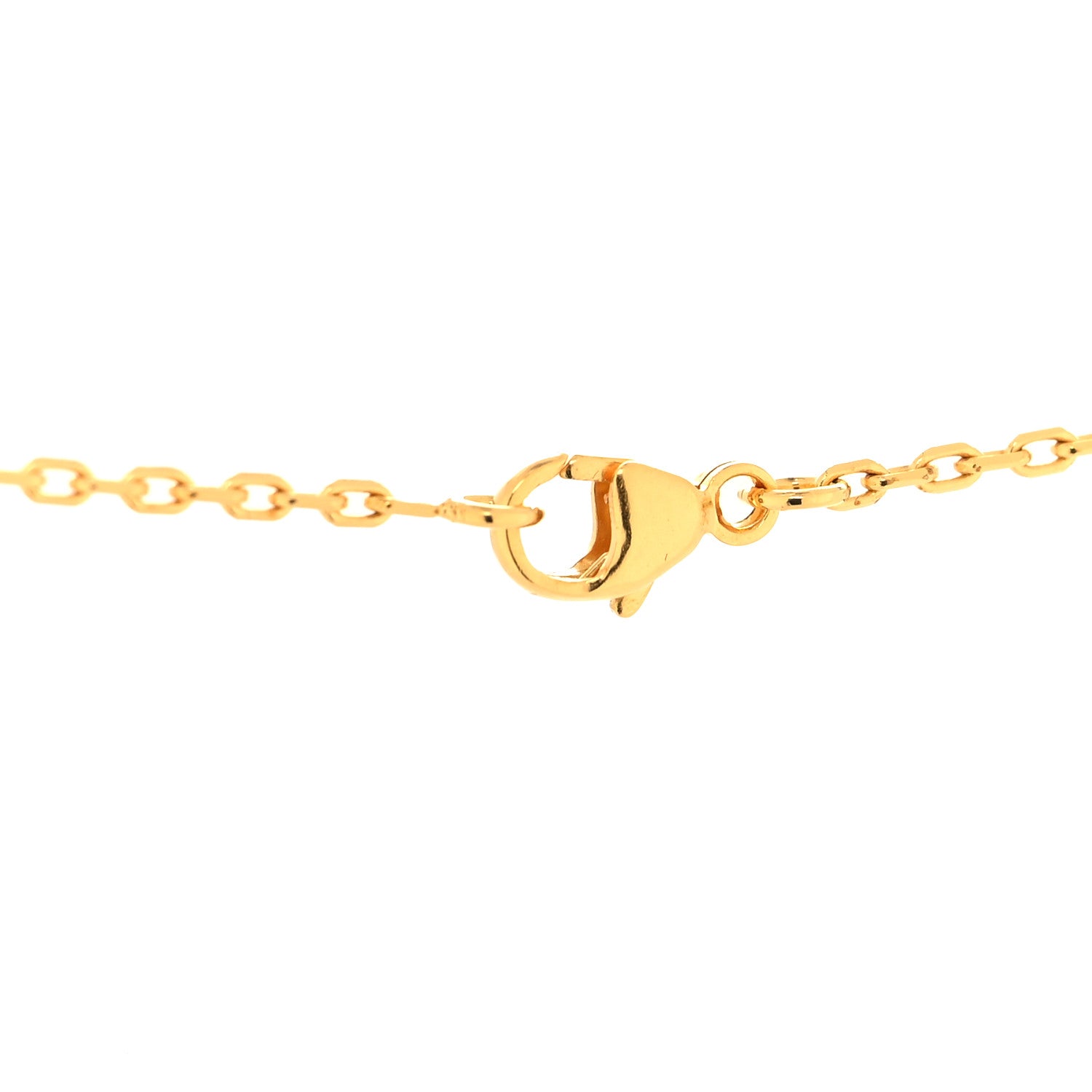 Hermes Lacquered Gold Mini Pop H Pendant Necklace White 4 of 5