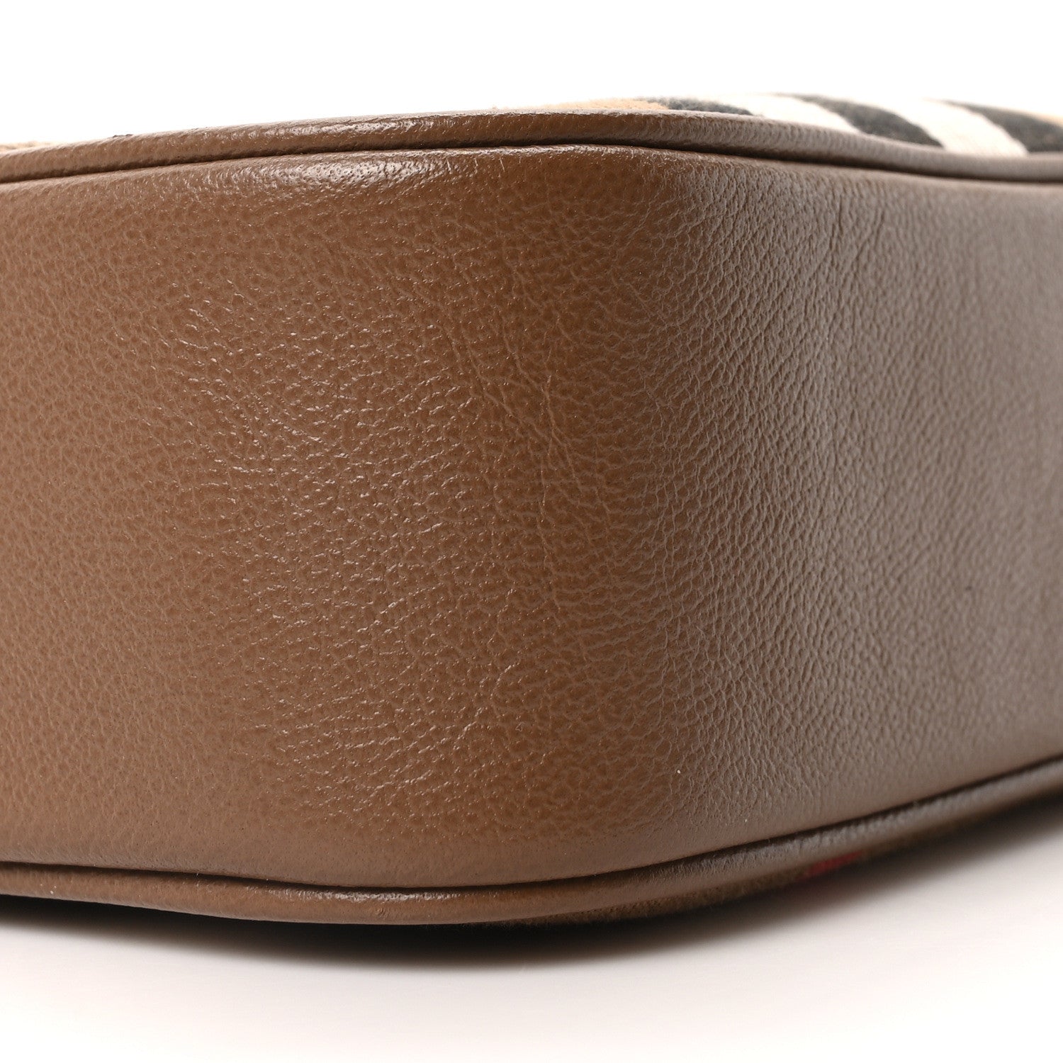 Burberry Calfskin House Check Camera Bag Earth 10 of 11