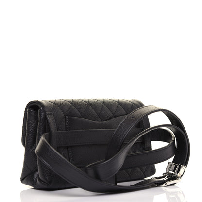 Chanel Grained Calfskin Quilted 2.55 Reissue Flap Belt Bag Clutch Black 2 of 14