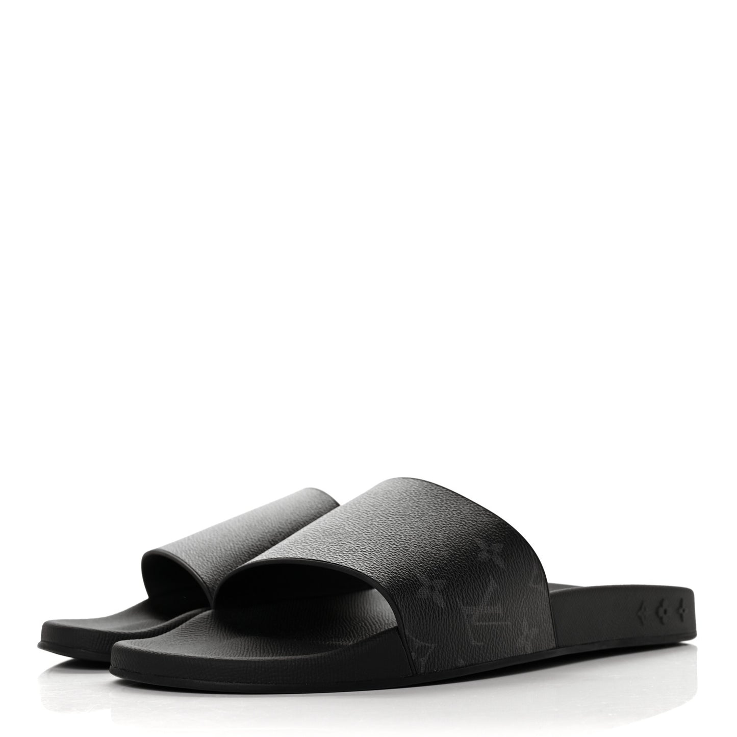 Rubber Monogram Eclipse Mens Waterfront Mules 11 Black