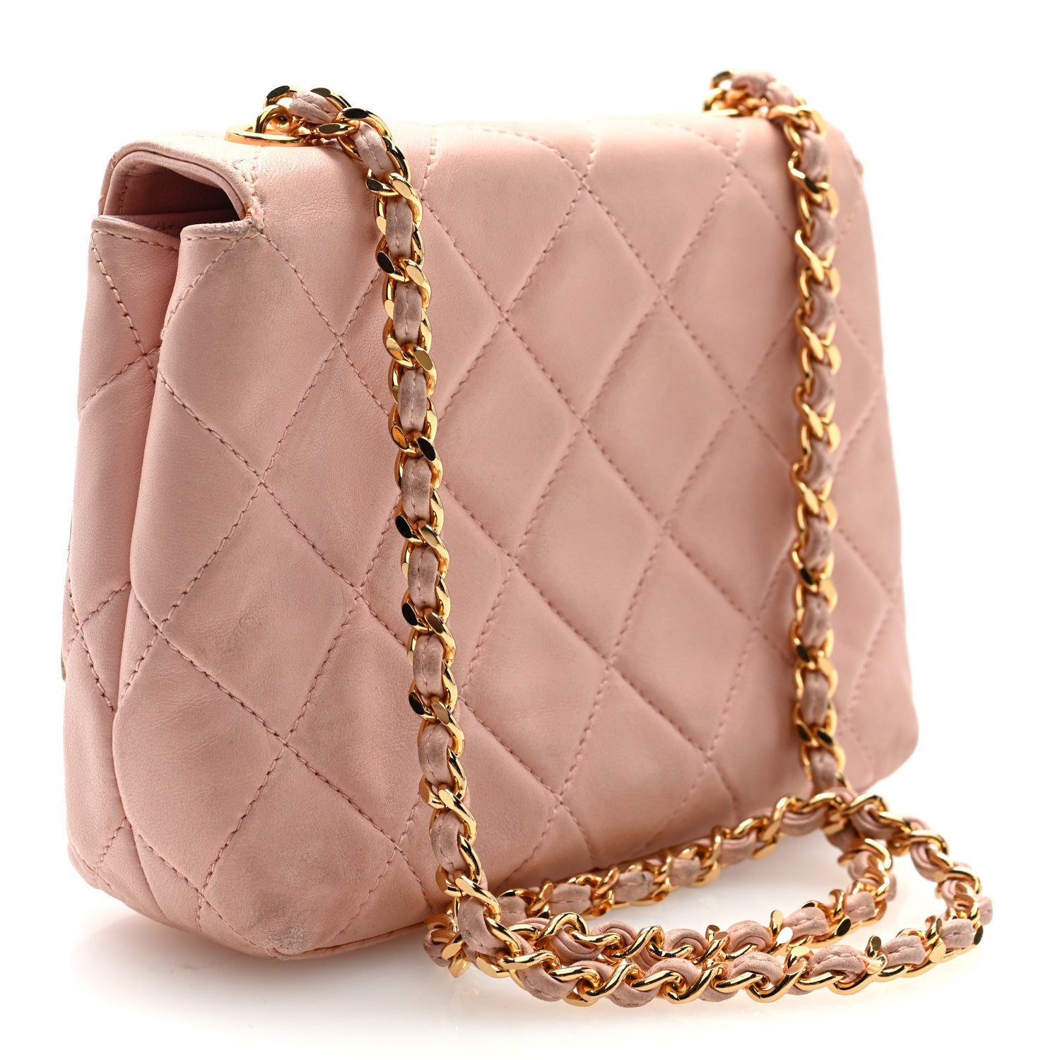 Chanel Lambskin Camellia Mini Flap Pink 3 of 9