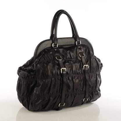 Prada Nappa Gaufre Framed Tote Nero Black 3 of 8