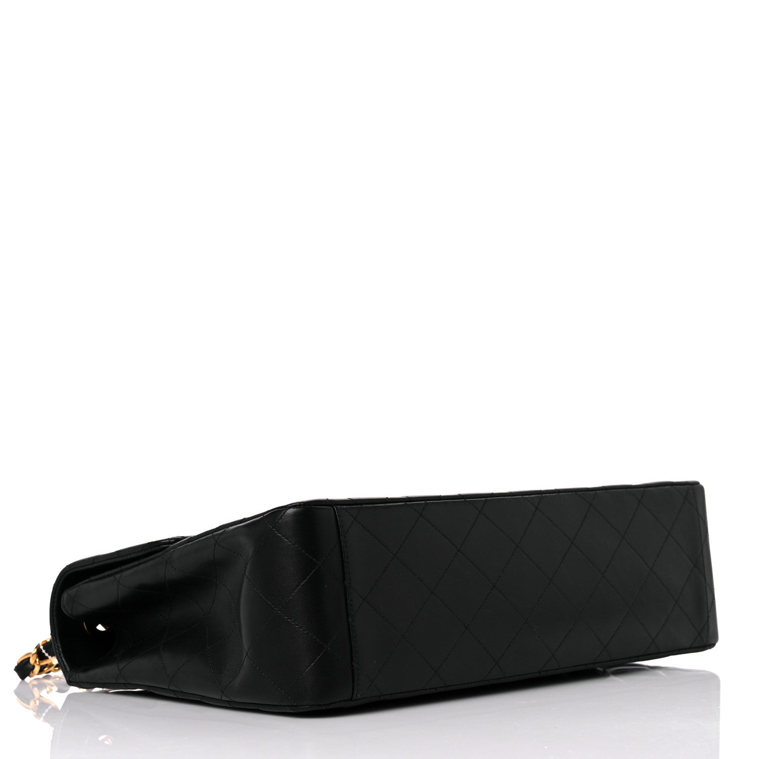 Chanel Lambskin Quilted XL Jumbo Single Flap Black 4 of 13