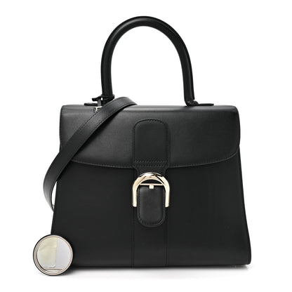 Delvaux Box Calfskin MM Brillant Satchel Black Black 3 of 12