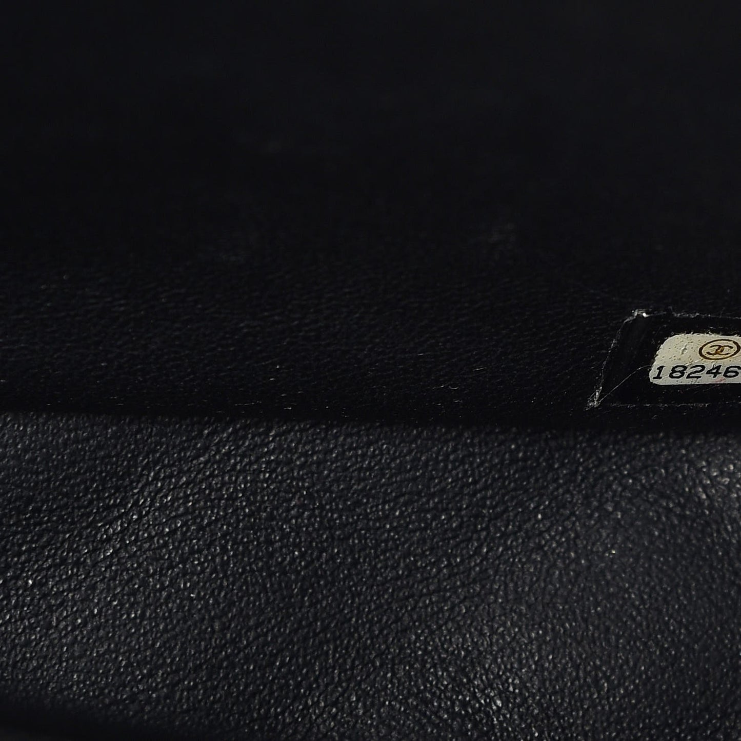 Lambskin Quilted Large Twist Two Tone Flap Bag Black Beige