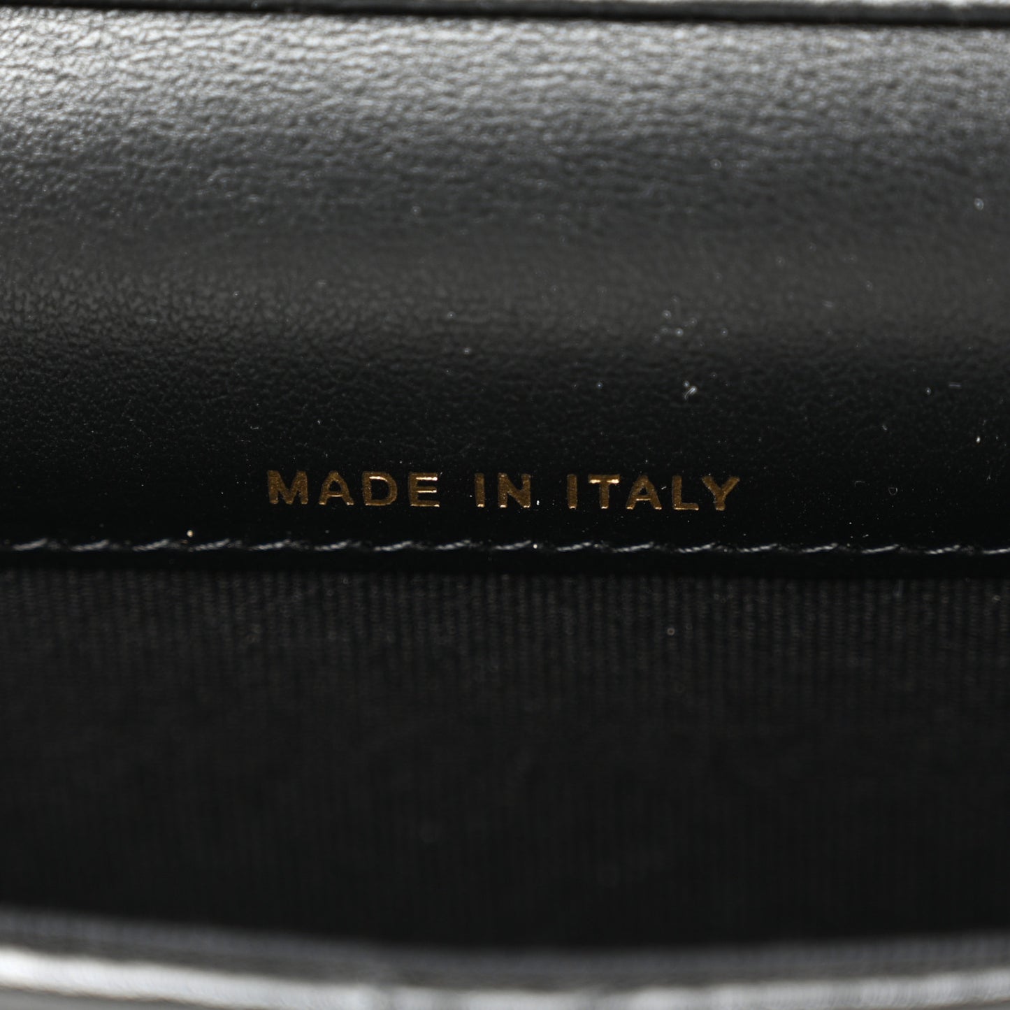 Calfskin Quilted Maxi Pearls Card Holder Flap With Chain Black