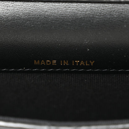 Chanel Calfskin Quilted Maxi Pearls Card Holder Flap With Chain Black 7 of 12