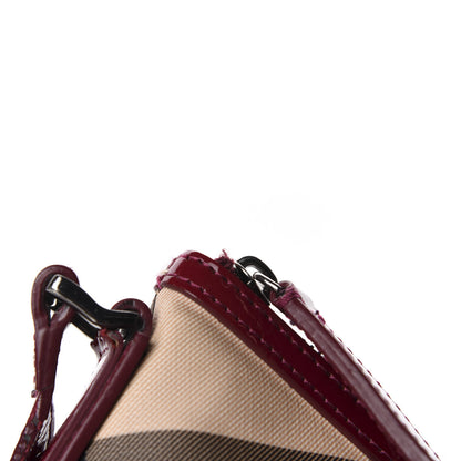 Burberry Patent Nova Check Julia Crossbody Bag Dark Red 8 of 13
