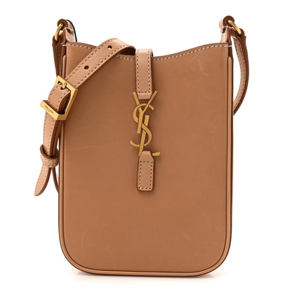 Saint Laurent Smooth Calfskin Le 5 A 7 Vertical Hobo Brown Gold 1 of 11