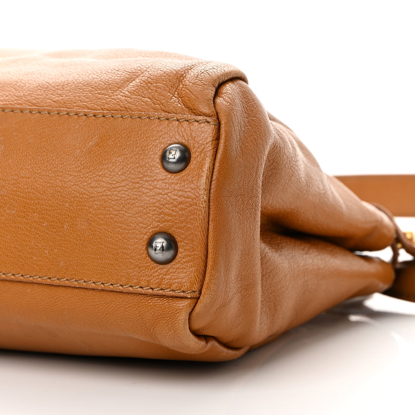 Goatskin Medium Peekaboo Iconic Satchel Camel