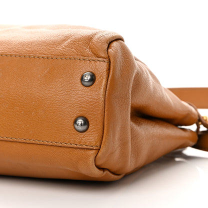 Fendi Goatskin Medium Peekaboo Iconic Satchel Camel 11 of 20