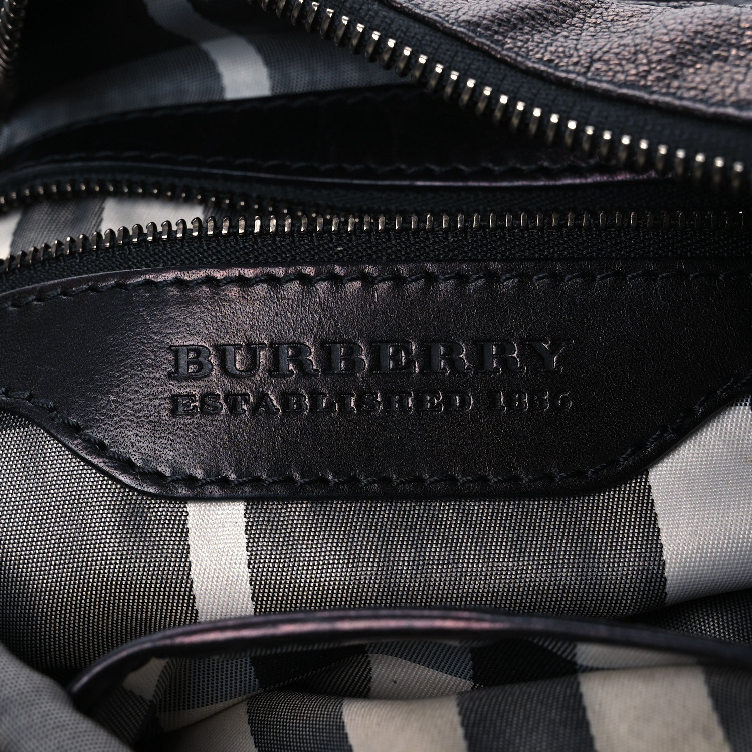 Burberry Calfskin Warrior Hobo Black 6 of 14