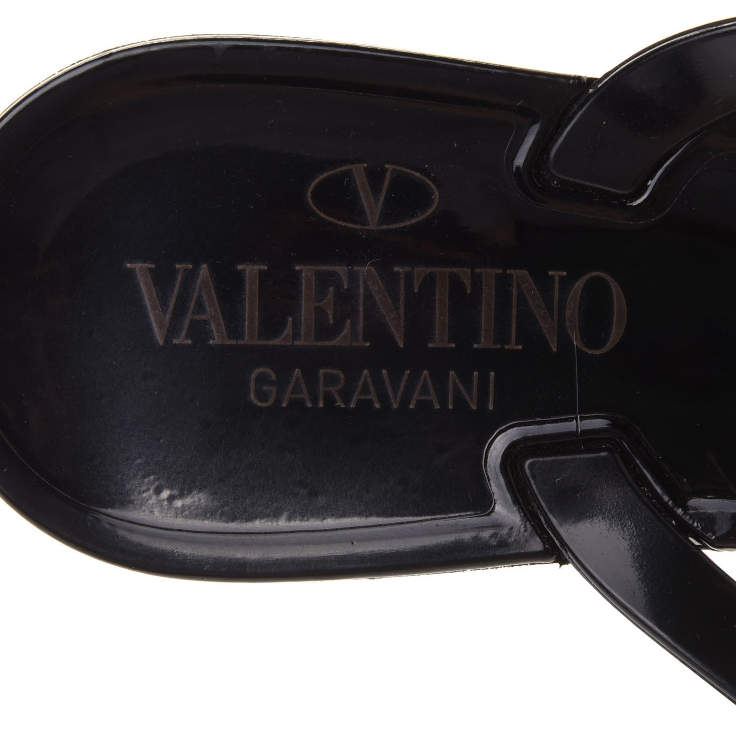 Valentino Garavani PVC Jelly Rockstud Bow Thong Sandals 37 Black 7 of 9