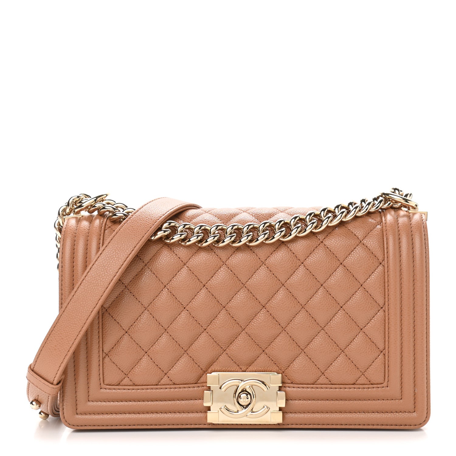 Chanel Caviar Quilted Medium Boy Flap Brown 1 of 10