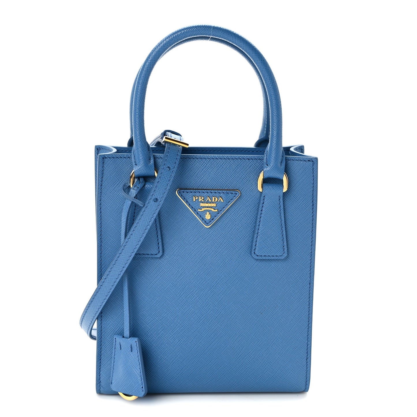 Saffiano Lux Metal Triangle Handbag Onda