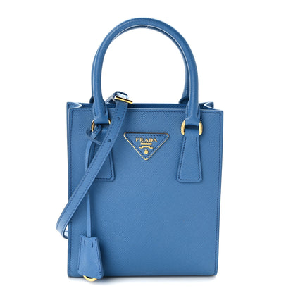 Prada Saffiano Lux Metal Triangle Handbag Onda 1 of 11