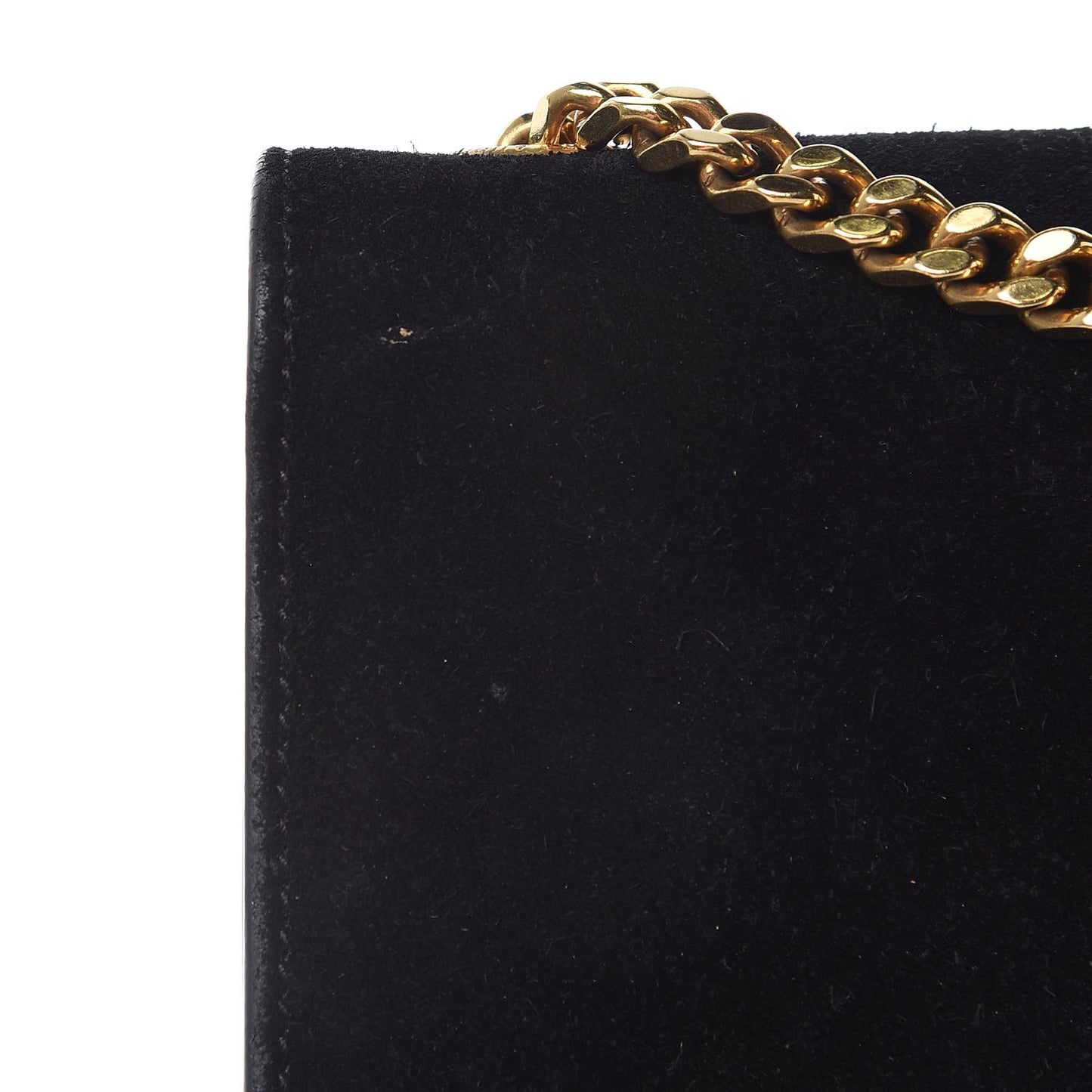 Suede Small Classic Monogram Kate Tassel Satchel Black